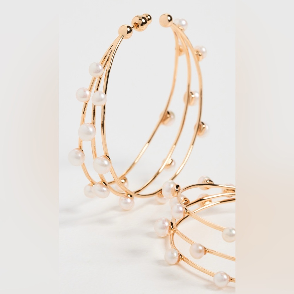 🌺🎉HP🎉🌺 NWT Cult Gaia Shanti Large Pearl Earrings - Picture 13 of 16